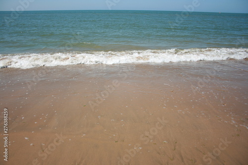 Spanish beach with clear water Huelva