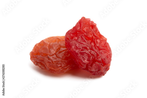 red raisins isolated