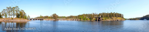 Monastyrsky Island, Valaam. Chapel of All Valaam Saints. Panorama