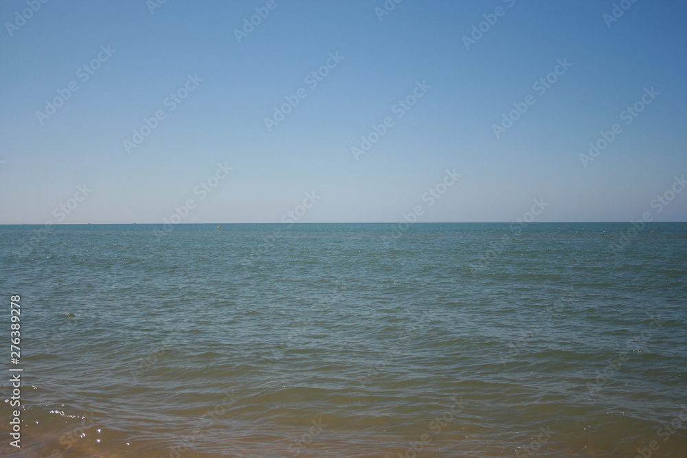 Panorama of sea waves on the background of dawn Panorama of sea waves on the background of dawn