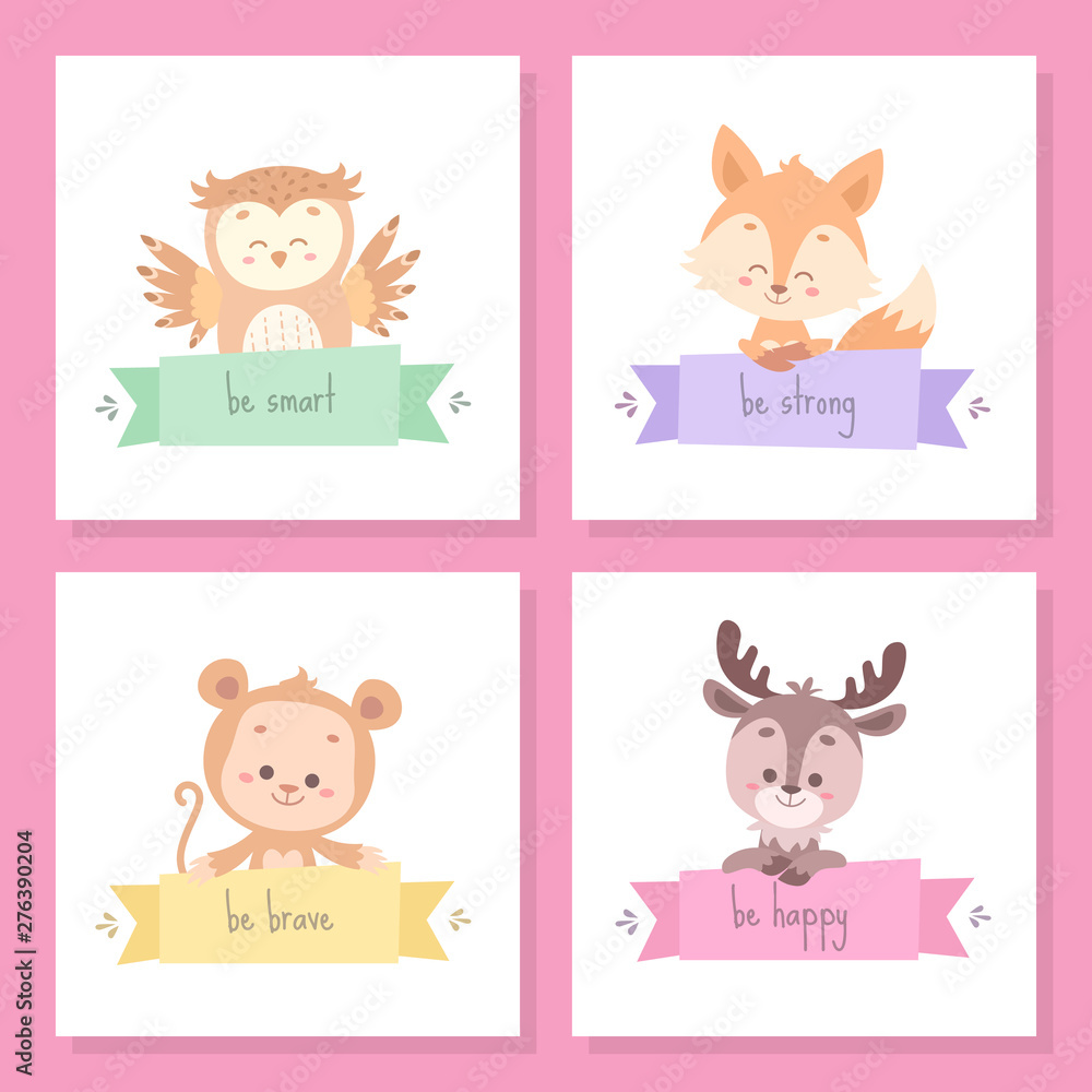 Obraz premium cute animal vector illustration
