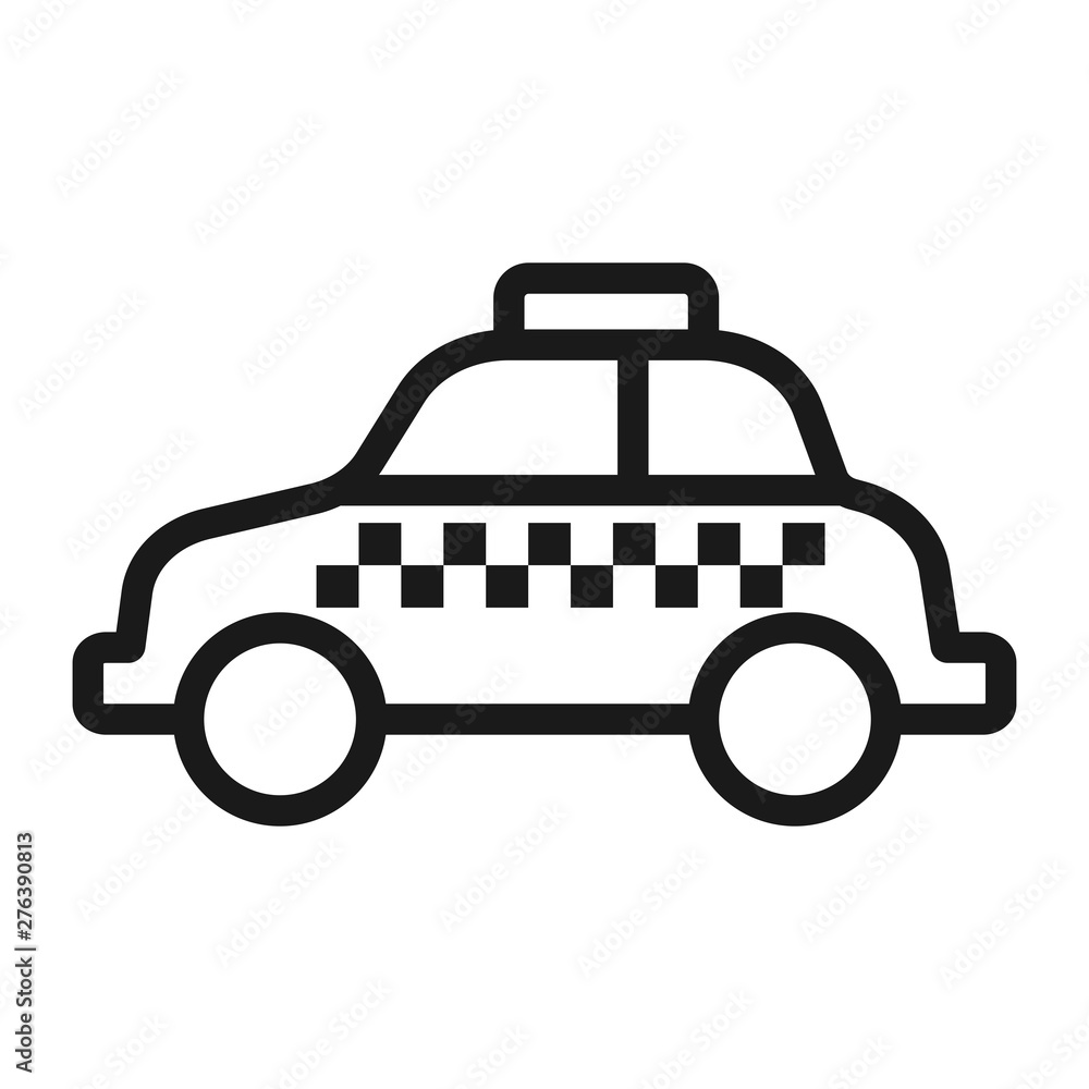 Obraz premium taxi - minimal line web icon. simple vector illustration. concept for infographic, website or app.