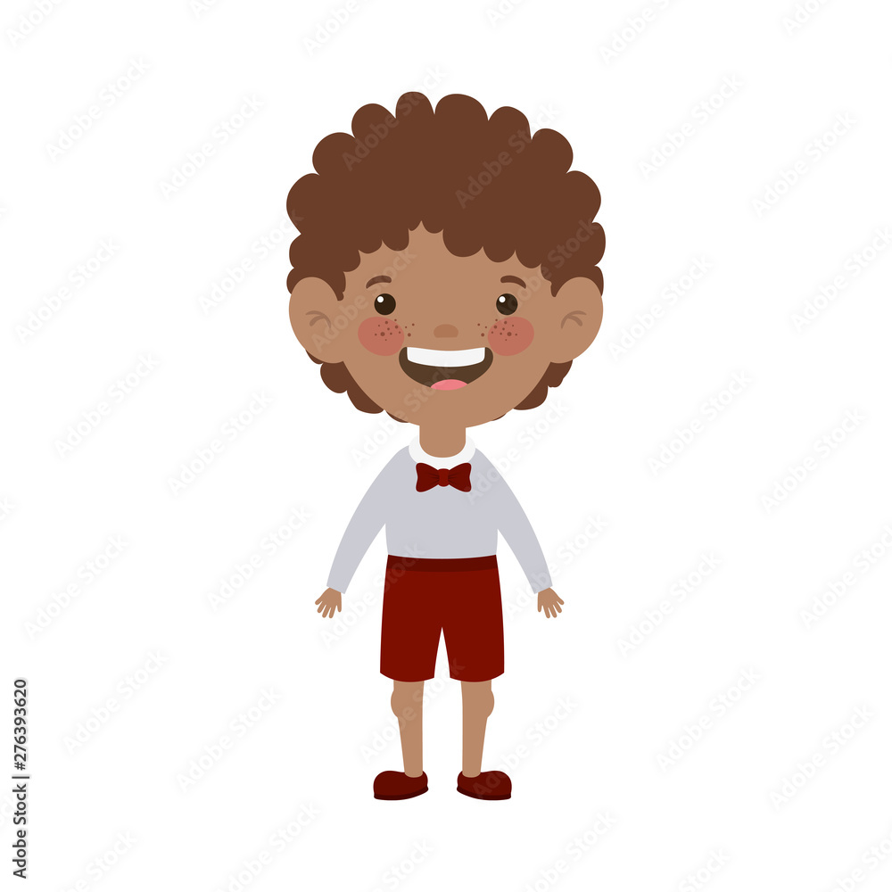 student boy standing smiling on white background student boy standing smiling on white background