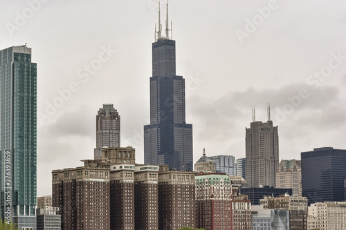 skyscrapers in city