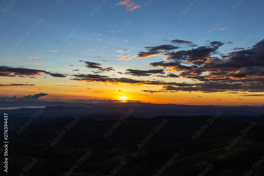 Sunset Mountain view ,Guanacaste, Costa Rica.