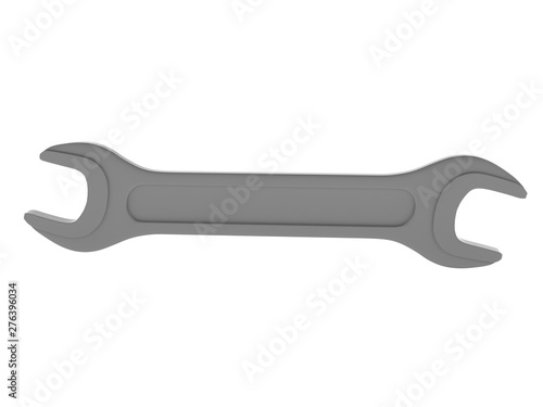 Wrench. Gray industrial tool. Vector illustration isolated