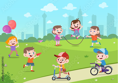 kids play in park