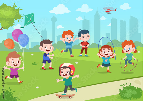 kids play in park