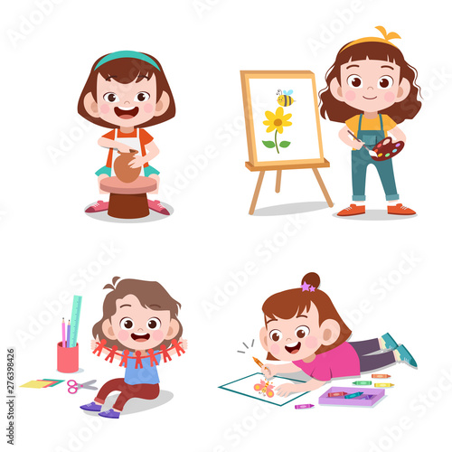 kids with their hobbies