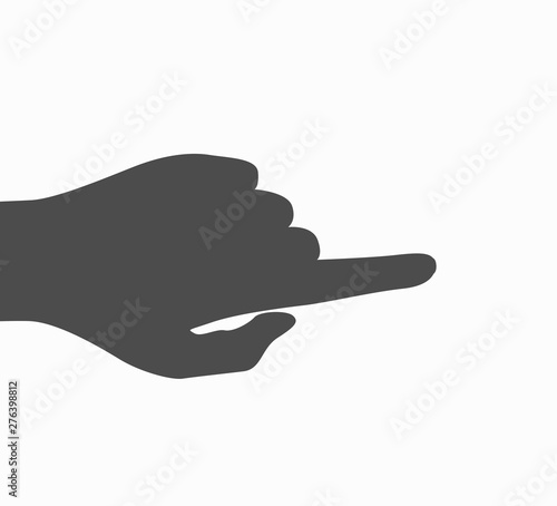 Vector icon human hand pointer. Click the symbol - the index finger to the right