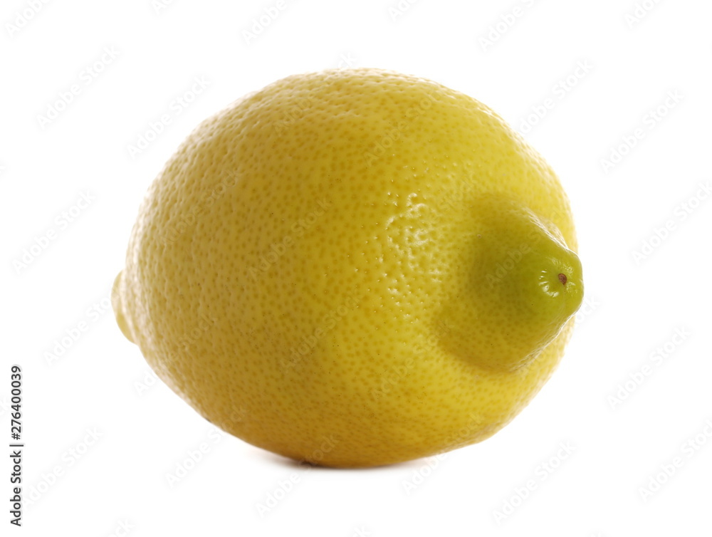 Yellow ripe lemon isolated on white background Yellow ripe lemon isolated on white background