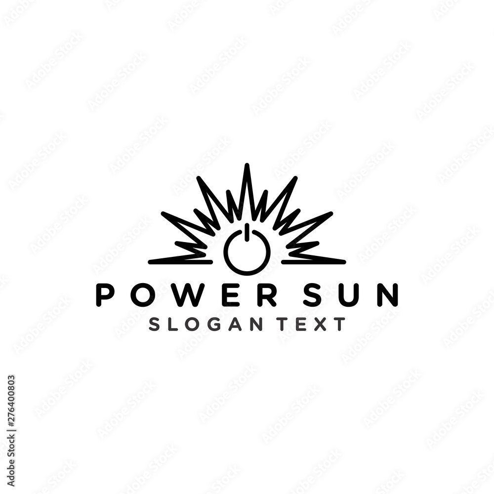 sun logo concept black and white