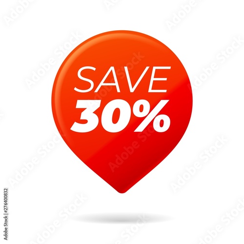 Red Pin on white background, save 30 percent Free Download Red Pin on white background, save 30 percent - GFXLoad