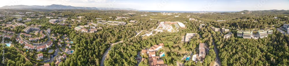 Green valley, South of France,  panorama, aerial view, drone.