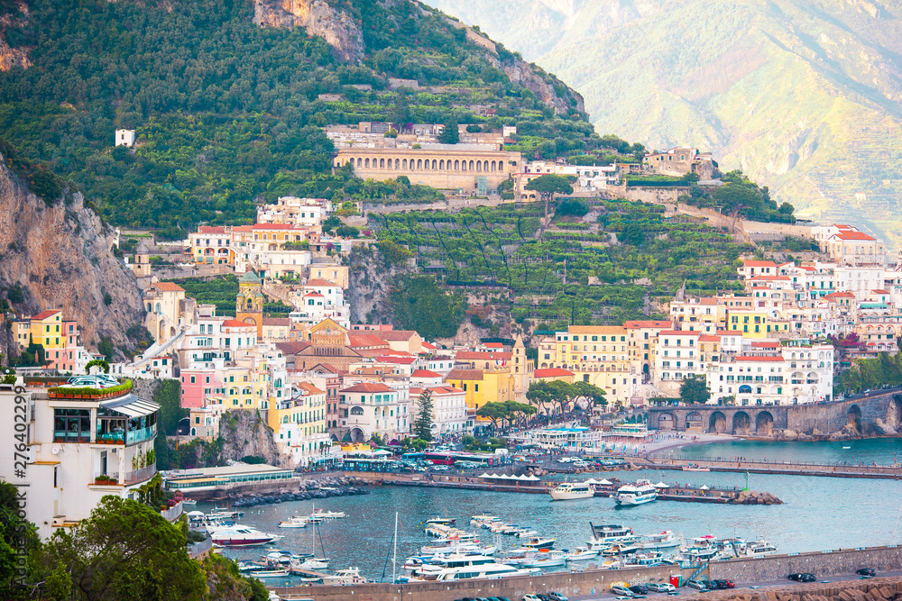Beautiful coastal towns of Italy - scenic Amalfi village in Amalfi coast