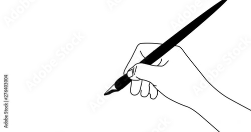 Animation of hand writing number 1, 2, 3, 4, 5.
