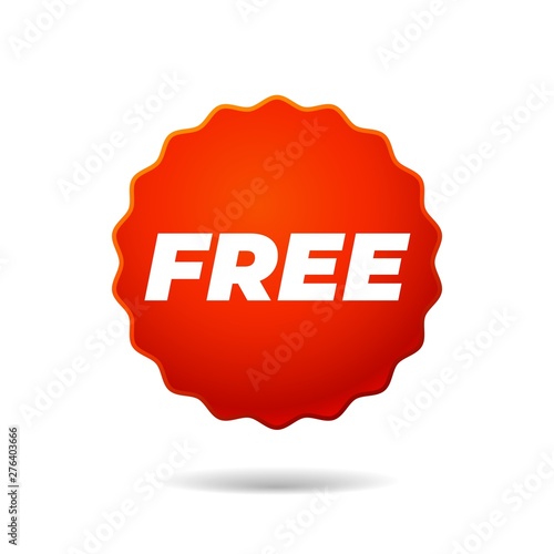 Red Vector Sticker, free