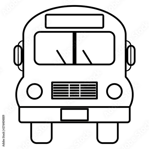 bus school vehicle transport icon