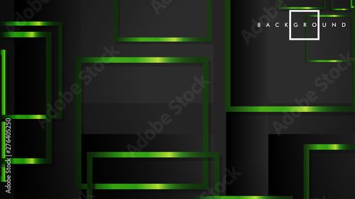 Vector Modern Abstract Squares Backgrounds . with a black and green metal color gradient. eps 10 template