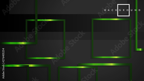 Vector Modern Abstract Squares Backgrounds . with a black and green metal color gradient. eps 10 template