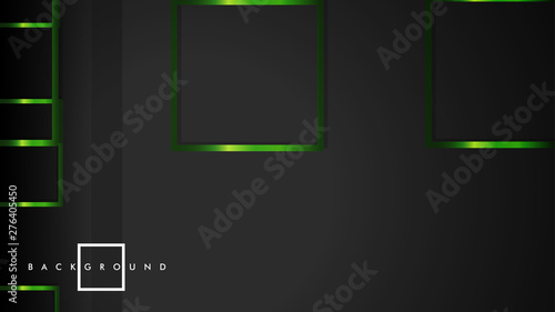Vector Modern Abstract Squares Backgrounds . with a black and green metal color gradient. eps 10 template