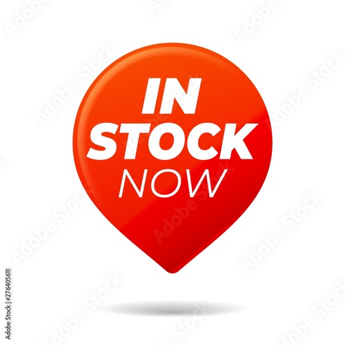 Red Pin on white background.