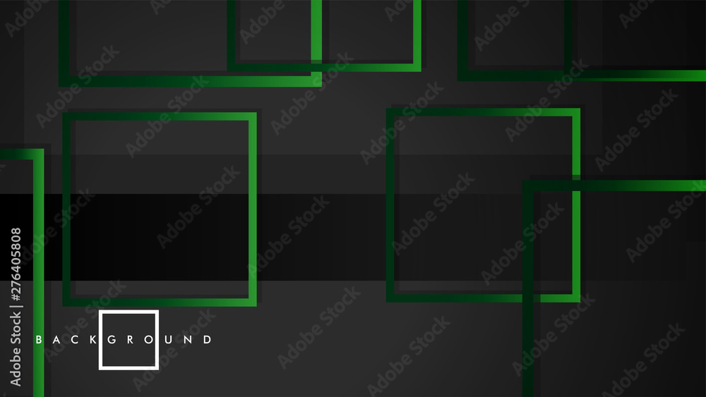 Vector Modern Abstract Squares Backgrounds . with a black green gradient. eps 10 template Vector Modern Abstract Squares Backgrounds . with a black green gradient. eps 10 template