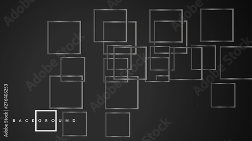 Vector Modern Abstract Squares Backgrounds . with a black and gray metal color gradient. eps 10 template