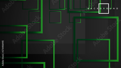 Vector Modern Abstract Squares Backgrounds . with a black green gradient. eps 10 template