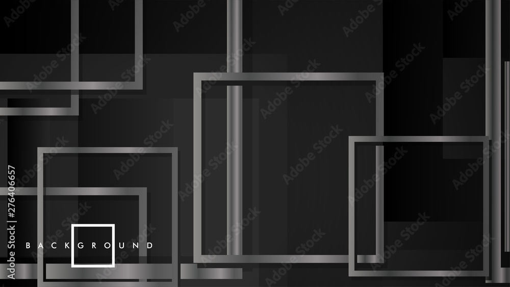 Fototapeta premium Vector Modern Abstract Squares Backgrounds . with a black and gray metal color gradient. eps 10 template