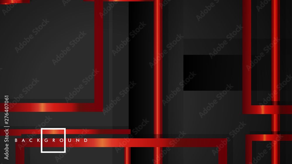 Vector Modern Abstract Squares Backgrounds . with a black and red metal color gradient. eps 10 template