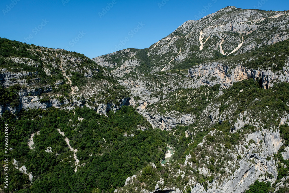 Gorges du Verdon, beautiful canyon in the alpes de haute provence, france 