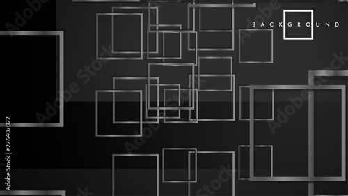 Vector Modern Abstract Squares Backgrounds . with a black and gray metal color gradient. eps 10 template