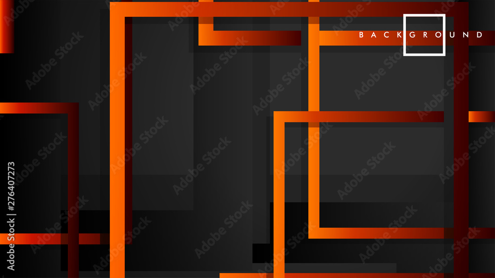 Vector Modern Abstract Squares Backgrounds . with a black red orange gradient. eps 10 template
