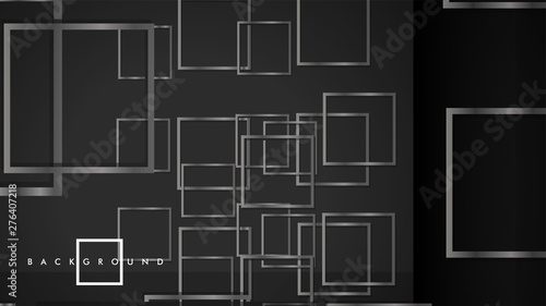 Vector Modern Abstract Squares Backgrounds . with a black and gray metal color gradient. eps 10 template