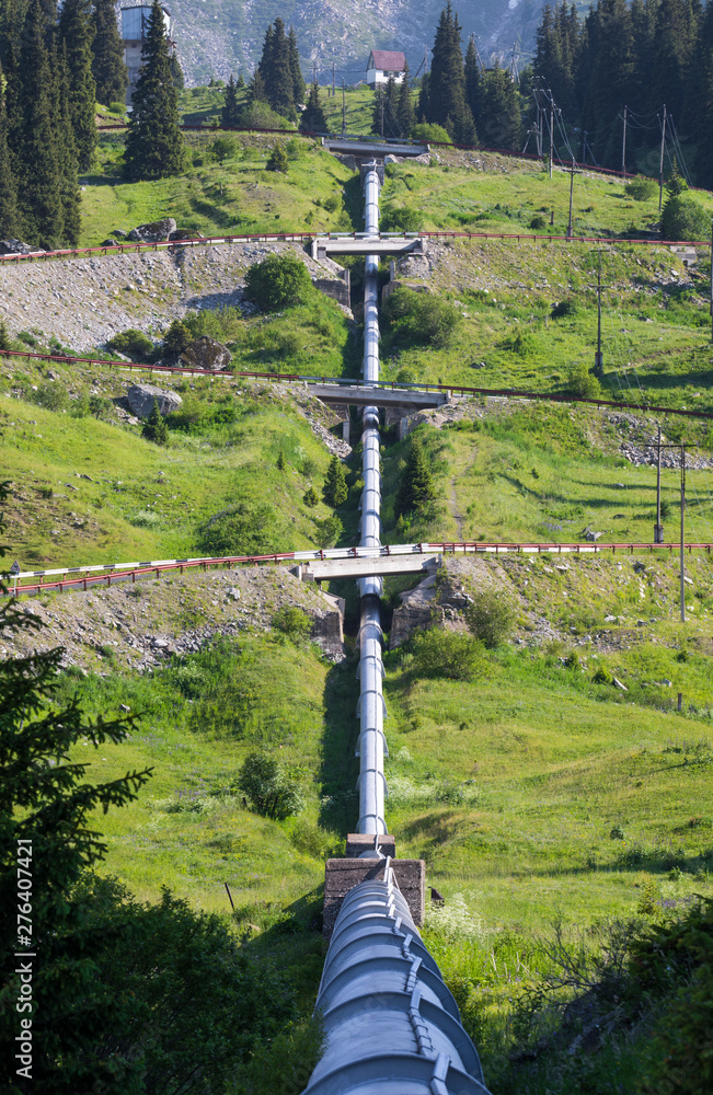 Obraz premium pipeline in mountain forest