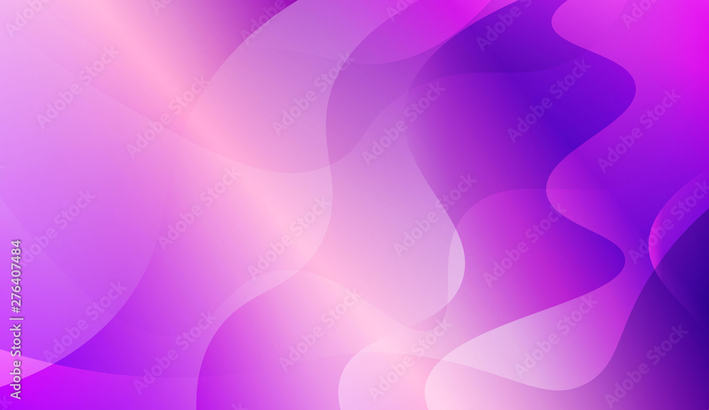 Obraz premium Futuristic Blue Purple Color Design Geometric Wave Shape. For Elegant Pattern Cover Book. Vector Illustration with Color Gradient.