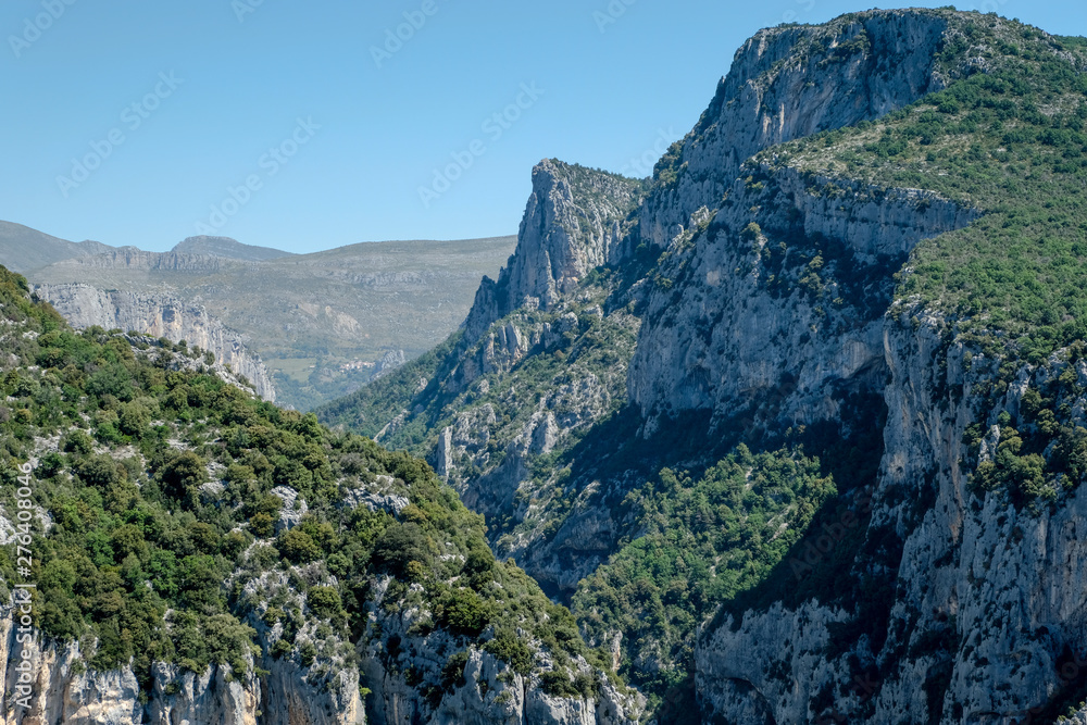 Gorges du Verdon, beautiful canyon in the alpes de haute provence, france 