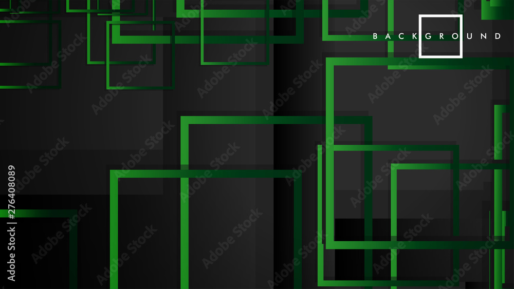 Vector Modern Abstract Squares Backgrounds . with a black green gradient. eps 10 template Vector Modern Abstract Squares Backgrounds . with a black green gradient. eps 10 template