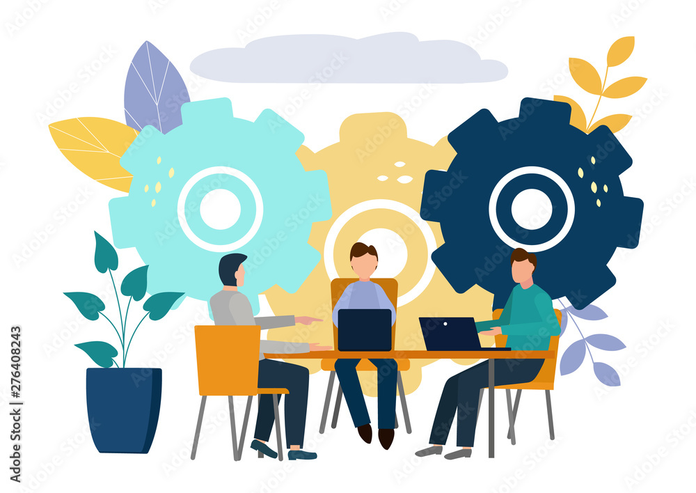 Vector flat illustrations, brainstorming, business concept for teamwork, search for new solutions, small people sit on light bulbs in search of ideas Vector flat illustrations, brainstorming, business concept for teamwork, search for new solutions, small people sit on light bulbs in search of ideas