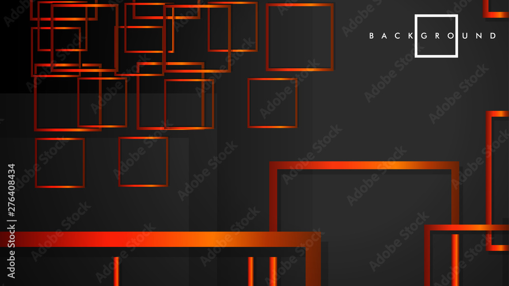 Vector Modern Abstract Squares Backgrounds . with a black orange gradient. eps 10 template Vector Modern Abstract Squares Backgrounds . with a black orange gradient. eps 10 template