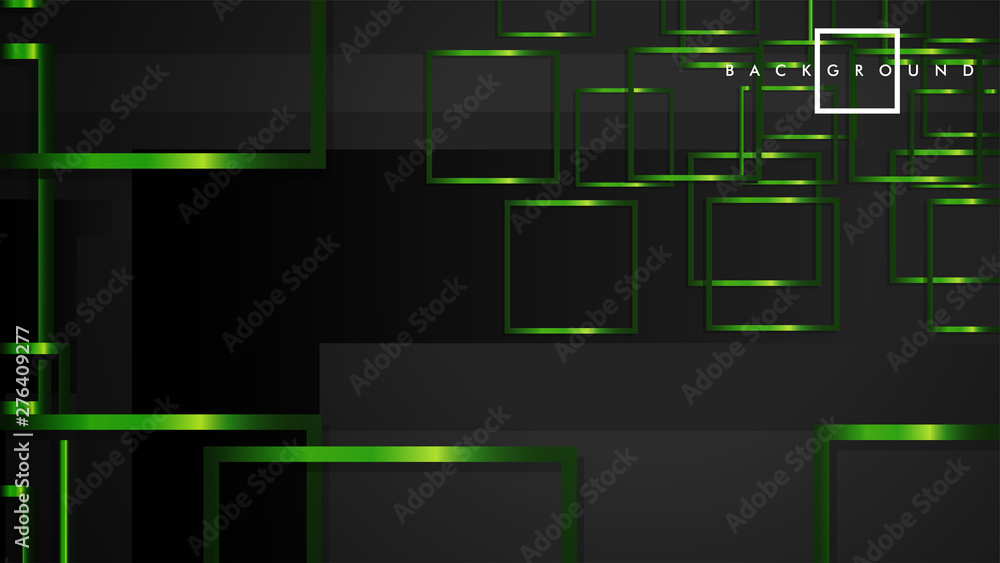 Vector Modern Abstract Squares Backgrounds . with a black and green metal color gradient. eps 10 template Vector Modern Abstract Squares Backgrounds . with a black and green metal color gradient. eps 10 template