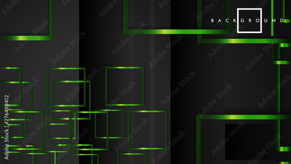 Vector Modern Abstract Squares Backgrounds . with a black and green metal color gradient. eps 10 template Vector Modern Abstract Squares Backgrounds . with a black and green metal color gradient. eps 10 template