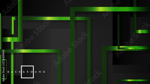 Vector Modern Abstract Squares Backgrounds . with a black and green metal color gradient. eps 10 template
