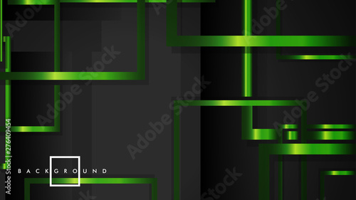 Vector Modern Abstract Squares Backgrounds . with a black and green metal color gradient. eps 10 template