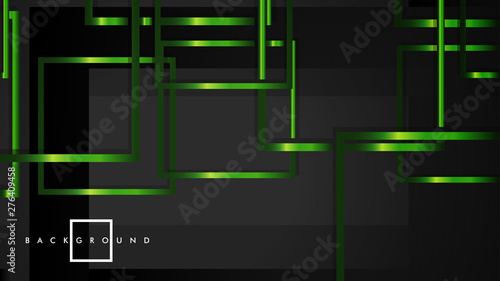 Vector Modern Abstract Squares Backgrounds . with a black and green metal color gradient. eps 10 template