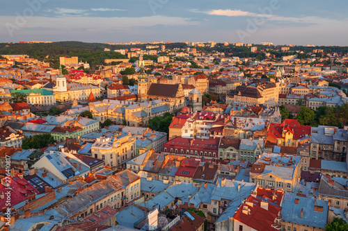 Lviv city center view, Western Ukraine