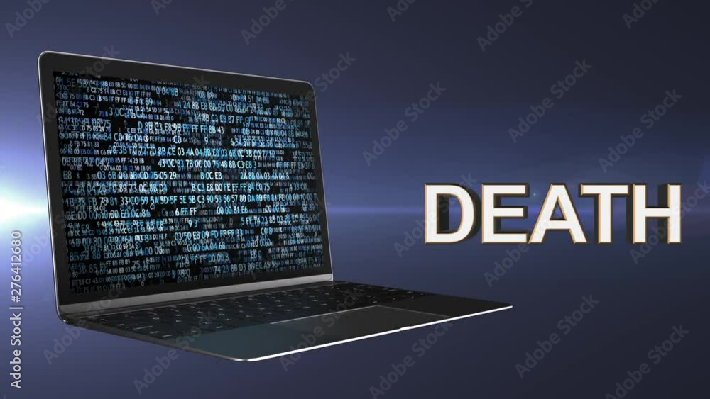 Computer death. The inability of the computer to work. Computer crashed ...