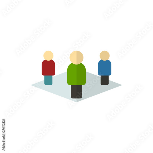 employees flat vector icon