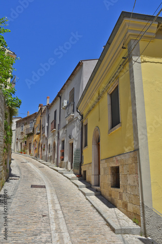 The alleys  squares and streets of the village of Zungoli  in southern Italy